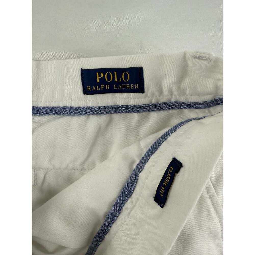 Polo Ralph Lauren Chino Shorts Men’s 35x9 Classic Fit White Cotton - Picture 4 of 9